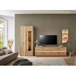IDEAL Wohnen Wohnwand Boca Holzoptik Eiche Artisan