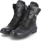 Krisbut Damen Schnürstiefeletten/ Winterboots Schwarz Glattleder Größe: 36 - Schwarz - 36