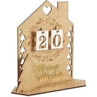 Weihnachts Adventskalender aus Holz, Countdown bis Weihnachten, für Heimwerken, Geschenke und Kunsthandwerk, 2#