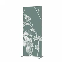 Showdown Displays Showdown Raumteiler Deko - 85-200 Abstrakte Japanische Kirschblüte Grün - Schwarzer Rahmen