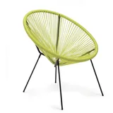 Mobili Rebecca Gartenstuhl, Gelb Schwarz Vintage