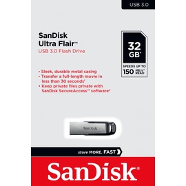 SanDisk Ultra Flair 32 GB silber/schwarz USB 3.0