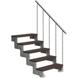 DOLLE Außentreppe Gardentop 90-110 cm Aluminium/Holz/Kunststoff/Stahl/WPC