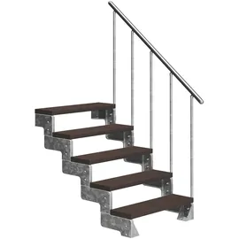 DOLLE Außentreppe Gardentop 90-110 cm Aluminium/Holz/Kunststoff/Stahl/WPC
