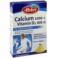 Perrigo Abtei Calcium 1000 + Vitamin D3 800 I.E. Kautabletten 30 St.