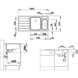 Blanco Axis III 6 S-IF rechts + Excenterbetätigung + InFino