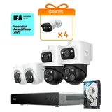 eufy PoE NVR Security System S4 inkl. 2x Bullet-PTZ-Kameras + 2x Turret-Kameras