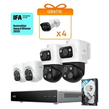 eufy PoE NVR Security System S4 inkl. 2x Bullet-PTZ-Kameras + 2x Turret-Kameras