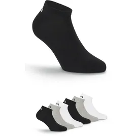 Fila Unisex Invisible Plain Socks 6er Pack Grau/Schwarz/Weiß 35-38