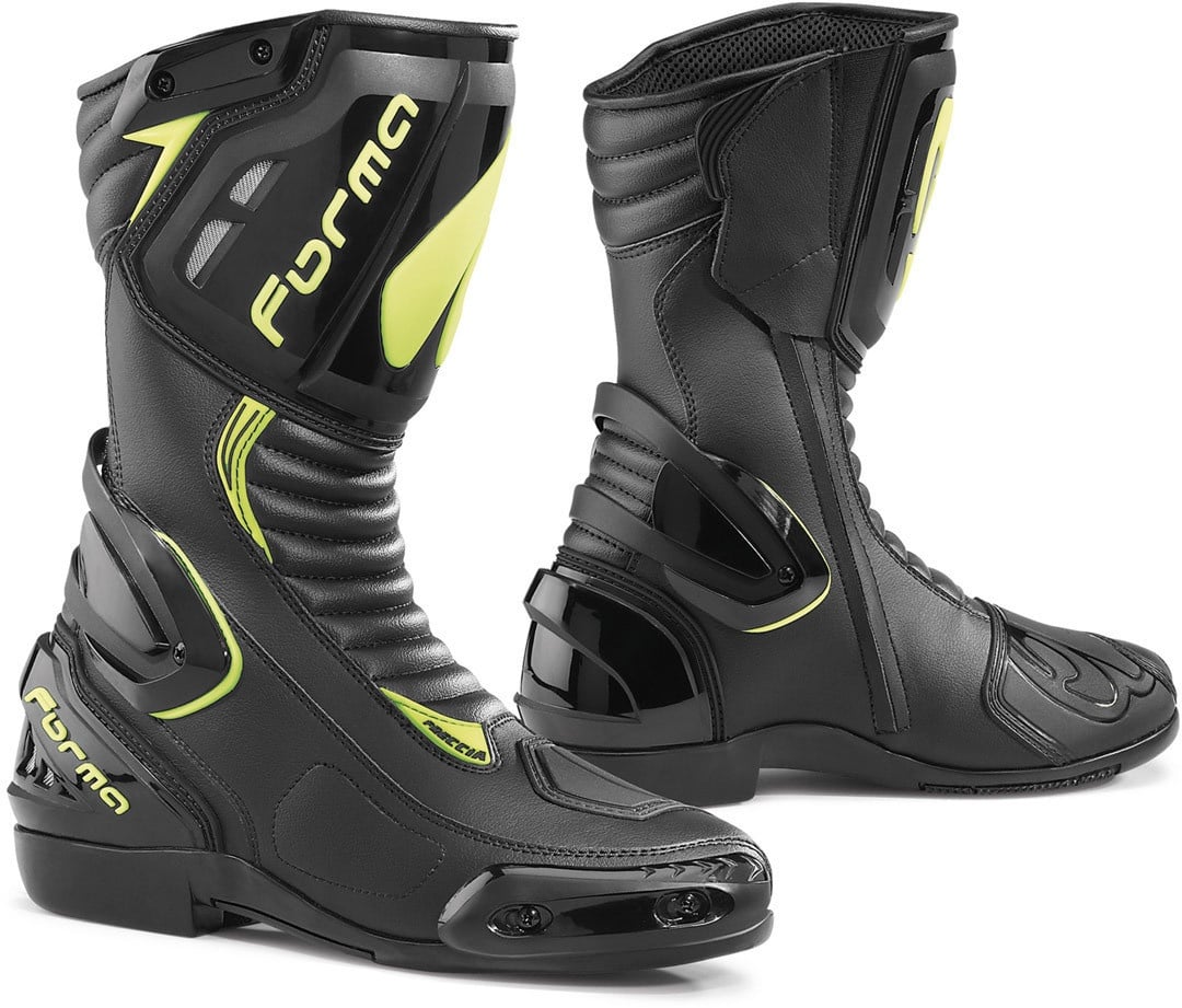 Forma Freccia Motorradstiefel, schwarz-gelb, Größe 42 für Männer