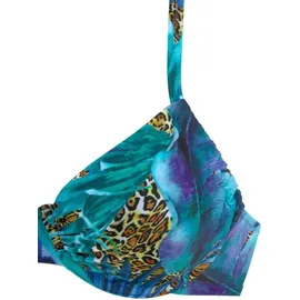 LASCANA Bügel-Bikini Damen blau-bedruckt Gr.42 Cup C