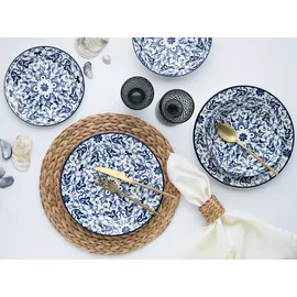CreaTable Fresco Kombiservice 12-tlg. blau/ornamentmotiv