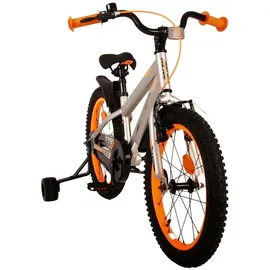 tpfsports Rocky Kinderfahrrad - Jungen - 18 Zoll - Rücktritt + Handbremse - Grau