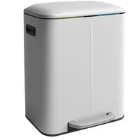 Relaxdays Treteimer 44,5 l Weiß