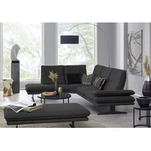 W.Schillig Eckcouch Mikrofaser 2-Sitzer Grau