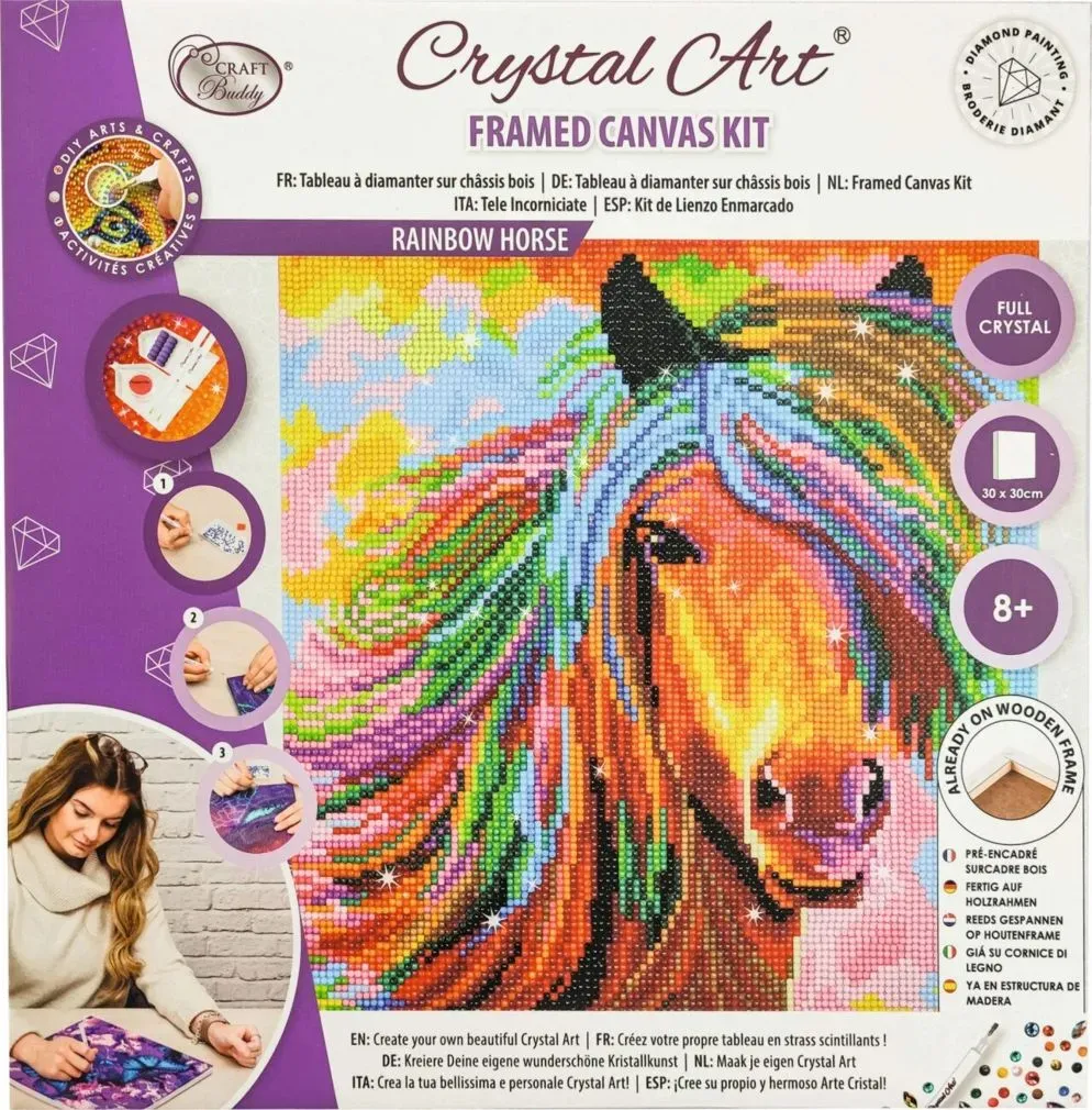 Crystal Art "Colourful Rainbow Horse"