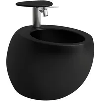 Laufen „Ilbagnoalessi“, Wand-Bidet-Kombination, Schwarz matt