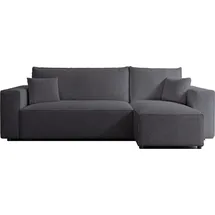 Selsey Scarlo - Ecksofa mit Schlaffunktion, Stauraum und Bouclé-bezug, dunkelgrau - Selsey