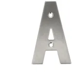 MS Beschläge - Edelstahl Hausnummern 0-9 Buchstaben A-i matt gebürstet Hauswandziffern Türnummer A)