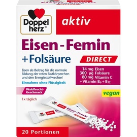 Doppelherz Aktiv Eisen-Femin Direct + Folsäure Pellets 20 St.