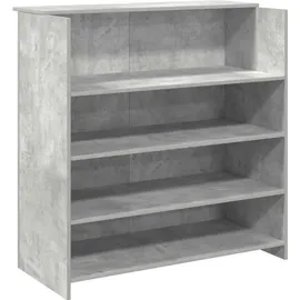 vidaXL Empfangstheke Betongrau 100x50x103,5 cm Holzwerkstoff