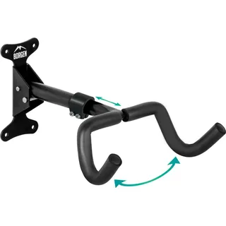 Borgen Fahrrad Wandhalterung I Fahrradhalter - Winkel und Wandabstand einstellbar bis 20 kg, klappbar, schwarz