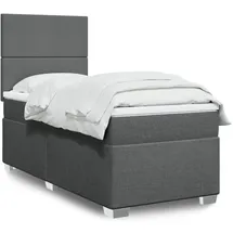 vidaXL Boxspringbett 140 x 200 cm Dunkelgrau