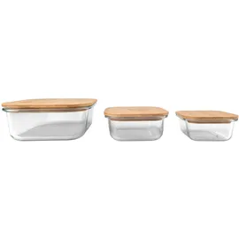 ideoon home Hochwertige Vorratsdosen 2-tlg. Transparent/Braun