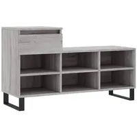 VidaXL Schuhregal Grau Sonoma 102x36x60 cm Holzwerkstoff