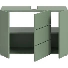 WELLTIME Waschbeckenunterschrank BIEL 82 x 56 cm Grün/Schwarz