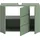 WELLTIME Waschbeckenunterschrank BIEL 82 x 56 cm Grün/Schwarz