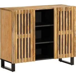 Sideboard 90x34x75 cm Raues Massivholz Mango