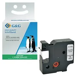 G&G Schriftband Kompatibel ersetzt Dymo 45803 S0720830« schwarz auf weiß19mm/7m