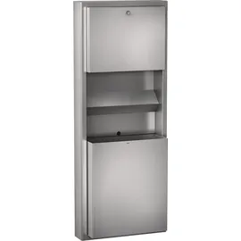 KWC AR Papier-Seifen-Handtuch-Kombi, RODAN, Edelstahl, 413x1148x173 mm, Aufputz