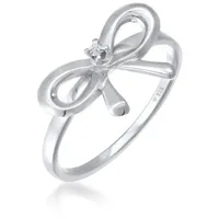 Elli DIAMONDS Ring 925 Sterling Silber Schleife, Verlobungsring in Weiß | Gr.: 58