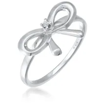 Elli DIAMONDS Ring 925 Sterling Silber Schleife, Verlobungsring in Weiß | Gr.: 58
