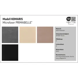 Cotta Ecksofa "Komaris L-Form, B: 244 cm", beige, B:244cm H:72cm T:166cm, Microfaser PRIMABELLE (100% Polyester);Kunstleder SOFTLUX(100%Polyurethan);Feinstruktur (100% Polyester);Kunstleder SOFTLUX/Struktur (100%Polyurethan, 90%Polyester, 10% Polyacryl), Sofas,