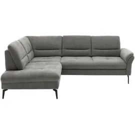 belluti Ecksofa Stoff 5-Sitzer Dunkelgrau