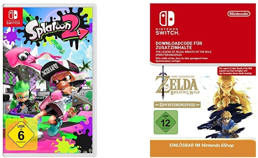 Splatoon 2 [Nintendo Switch] & Zelda: Breath of the Wild Expansion Pass DLC [Switch Download Code]