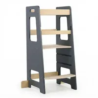 Relaxdays Lernturm 90 x 40 x 44 cm Holz anthrazit/natur