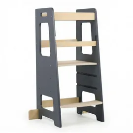 Relaxdays Lernturm 90 x 40 x 44 cm Holz anthrazit/natur