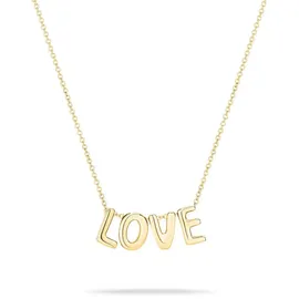Echtzeit Kette mit Anhänger Love Letters gold / Edelstahl