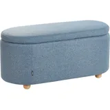 Beliani Polsterbank Hayward Blau 98 x 44 cm