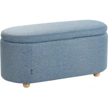 Beliani Polsterbank Hayward Blau 98 x 44 cm