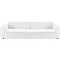 KAWOLA Sofa SAMU Feincord weiß
