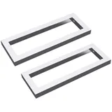 SoGood - doporro 2 Stück Edelstahl Wandkonsole WH01 Träger Regalträger Regalhalter 50x3x15 cm - Silber | Rechteckig