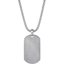 Kette mit Anhänger FIRETTI "Schmuck Geschenk Edelstahl Halsschmuck Halskette Dog Tag Ice", silber (edelstahlfarben), Halsketten, Herren, Edelstahl, L: 65cm