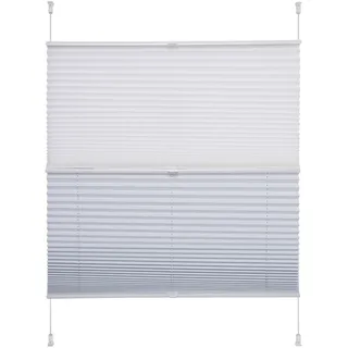 LIEDECO Plissee »Day & Night« Lichtschutz ohne Bohren verspannt Faltenstore Liedeco 130 cm