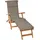 Beautissu Deckchair Auflage 175 x 45 x 5 cm Taupe 1 St.