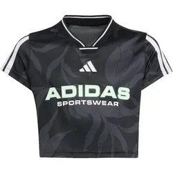 adidas Sportswear House of Tiro Colors of Football Cropped T-Shirt Mädchen JW7453 - carbon/black/white 128